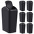 Hoolerry 2 Pcs 3 Gallon/12 Liter Small Trash Can Plastic Kitchen Garbage with Lid Small Trash Bin for Bathroom Office Bedroom Kitchen Waste Outdoor (Black)