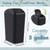 Hoolerry 2 Pcs 3 Gallon/12 Liter Small Trash Can Plastic Kitchen Garbage with Lid Small Trash Bin for Bathroom Office Bedroom Kitchen Waste Outdoor (Black)