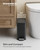 SONGMICS Bathroom Trash Can, 1.3 Gallon (5 L) Small Trash Bin with Lid, Slim for Small Spaces, Stainless Steel Garbage Can, Soft Close, Black ULTB560B05