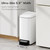 TIPGO Slim Bathroom Trash Can with Lid Soft Close, Step Pedal, 6 Liter / 1.6 Gallon Stainless Steel Trash Bin, Small Garbage Cans for Bedroom, Office, Kitchen (White)