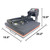 RoyalPress 15" x 15" Color LED Industrial-Quality Digital Sublimation Heat Transfer Machine T-Shirt Heat Press Machine, 15" x 15", Black