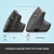 Logitech Lift Vertical Ergonomic Mouse, Wireless, Bluetooth or Logi Bolt USB Receiver, Quiet clicks, 6 Buttons, Compatible with Windows/macOS/iPadOS, Laptop, PC - Graphite