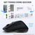 iClever Wireless Mouse with Bluetooth or USB Receiver, 5 Adjustable 2400DPI Rechargeable Computer Mice, Wireless Mouse for Laptop, iPad, MacBook, Tablet, PC