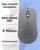 Lenovo Yoga Bluetooth Silent Mouse, 3 Level DPI Adjustment, 36 Month Battery Life, Bluetooth 5.3, 3 Device Paring, Whisper Quiet, Programmable Buttons, Smooth Finish, Luna Grey
