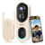 BOTSLAB Doorbell Camera Wireless, 5MP Video Doorbell, 180°Panoramic View, No Monthly Fee, 2.4 GHz WiFi, AI Motion Detection, VR Mode, Battery or Wired Powered