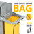 TUFFIOM Janitorial Cart on Wheels, 3 Shelf Commercial Cleaning Cart with Key Locking-Cabinet, Grey Housekeeping Cart with Locker and Cleaning Bag, for Hotel, Business, Office, Stadium Use