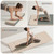 PAIDU Foldable Fitness Yoga Mat | 2/5" (10MM) Extra Thick | SGS Certified Non-Slip TPE | 75x26" Extra Long-Wide | Portable & Easy Store | for Yoga, Pilates, Home Gym & Full-Body Workouts (Beige+Dark Gray)