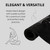 Yoga Mat With Strap 5mm Non Slip Suede & TPE - Moon Black Eco-Friendly Fitness & Exercise Mat for Home Gym, Pilates, Hot Yoga, and Meditation - Lightweight Durable 72 x 24 inch Workout Mat for Women, Men