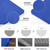 Hatha Yoga Large TPE Yoga Mat 6'x4'x1/2" Extra Thick Non-Slip Exercise Mat - for Yoga Pilates & Home Gym Workouts(Blue)