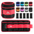 Adjustable Ankle Weights 1-5 LBS Pair with Removable Weight for Jogging, Gymnastics, Aerobics, Physical Therapy, Resistance Training|Each 0.5-2.5 LBS, Total 5LBS, Red