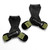 Gymreapers Weight Lifting Grips (Pair) for Heavy Powerlifting, Deadlifts, Rows, Pull Ups, with Neoprene Padded Wrist Wraps Support and Strong Rubber Gloves or Straps for Bodybuilding (Green, Small)