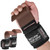 Heavy Duty PRO Metal Lifting Steel Hooks Power Weightlifting Set of 2 Premium Thick Padded Workout Hook Gloves (Women-Wrist Size Small/Medium, Brown)