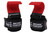 Weight Lifting Metal Hooks Heavy Duty PRO Lifting Wrist Straps Deadlift Straps Power Lifting Grips Weightlifting Gym Gloves Men & Women (RED, Women-Wrist Size Small/Medium)
