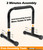 TABEKE Push Up Bar, 14'' High Steel Parallettes & Dip Bar with Full Coverage Foam Handle, Heavy-Duty Calisthenics Parallel Bars for L-Sit, Dips, Home Gym Strength Training Workout