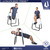 Ultimate Body Press Dip Bar Fitness Station - Adjustable Width Folding Dip Stand with Angled Grips, Stable Leveling and Easy Storage