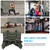 ZELUS Weighted Vest, 6lb/8lb/12lb/16lb/20lb/25lb/30lb Weight Vest with Reflective Stripe for Workout, Strength Training, Running, Fitness, Muscle Building, Weight Loss, Weightlifting, Green(12lb)