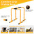 NEWBULIG Dip Bar Station, Adjustable Parallel Parallettes Bar with Soft High-Density Foam Handles, Heavy Duty Dip Stands Workout Equipment for Home, Gym, Patio, Office - Yellow