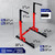 Yes4All Dip Stand 500 LBS Capacity, 80 Levels Adjustable Dip Bars, Dip Station Machine for Home Gym - Red & Black