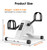 12-Levels Mini Exercise Bike Under Desk with LCD Display, Quiet Electric Bidirectional Bicycle Pedals for Home for Seniors, Stationary Bike Under Desk for Leg & Arm Physical Therapy Exerciser (White)