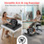 pooboo Under Desk Bike Pedal Exerciser, Quiet Magnetic Mini Exercise Bike with 16 Resistance Levels, Arm & Leg Workout, Resistance Bands & Non-Slip Mat for Home Office Therapy (Black-Silver)