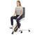 HitGo Home Office Fitness Bundle: Under Desk Exercise Bike Chair & Height Adjustable Mobile Standing Desk, 330LBS Capacity, 8-Level Resistance, Pneumatic Sit Stand Desk with Wheels for Home Office