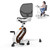 HitGo Ergonomic Office Chair with Exercise Bike, 330LBS Under-Desk Bike with 9-Level Height-Adjustable Seat, 8-Level Resistance, Rolling Wheels, Quiet Fitness for Home Office (White)