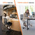 HitGo Ergonomic Office Chair with Exercise Bike, 330LBS Under-Desk Bike with 9-Level Height-Adjustable Seat, 8-Level Resistance, Rolling Wheels, Quiet Fitness for Home Office (White)