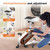 HitGo Ergonomic Office Chair with Exercise Bike, 330LBS Under-Desk Bike with 9-Level Height-Adjustable Seat, 8-Level Resistance, Rolling Wheels, Quiet Fitness for Home Office (White)