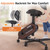 HitGo Ergonomic Office Chair with Exercise Bike, 330LBS Under-Desk Bike with 9-Level Height-Adjustable Seat, 8-Level Resistance, Rolling Wheels, Quiet Fitness for Home Office (Black)