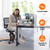HitGo Home Office Fitness Bundle: Under Desk Exercise Bike Chair & Height Adjustable Mobile Standing Desk, 330LBS Capacity, 8-Level Resistance, Pneumatic Sit Stand Desk with Wheels for Home Office