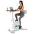 3-1 Exercise Bike with Desktop Stand for Home, Adjustable Stationary Bike with Laptop Backrest, Space Saving Heavy Duty Desk Bicycle for Indoor Office Workstation Cardio, Weight Loss & Pedaling