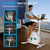 3-1 Exercise Bike with Desktop Stand for Home, Adjustable Stationary Bike with Laptop Backrest, Space Saving Heavy Duty Desk Bicycle for Indoor Office Workstation Cardio, Weight Loss & Pedaling