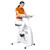 FLEXISPOT Exercise Bike with 2D Desktop, Space Saving Under Desk Bike with Removable Desk, Stationary Bikes Indoor Cycling Bikes with 8 Level Resistance Upgraded Max Flywheel LCD Tracking, V9MAX-White