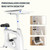 FLEXISPOT Exercise Bike with 2D Desktop, Space Saving Under Desk Bike with Removable Desk, Stationary Bikes Indoor Cycling Bikes with 8 Level Resistance Upgraded Max Flywheel LCD Tracking, V9MAX-White