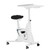 FLEXISPOT Exercise Bike with 2D Desktop, Space Saving Under Desk Bike with Removable Desk, Stationary Bikes Upright Indoor Bikes with 8 Level Magnetic Resistance Upgraded Pro Flywheel, V9 White