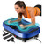 Vibration Plate Exercise Machine for Weight Loss and Lymphatic Drainage - 330lb Vibrating Platform for Home Gym Workout, Full Body Shaker Pilates Equipment with 2 Bands for Women and Men - Blue