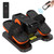 ESL Under Desk Elliptical - Portable Leg Exerciser with Pedal Strap for Seniors, Compact Seated Elliptical with Remote Control, LCD Display Electric Elliptical (New Orange Style with 2 Pedal Straps)