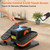 ESL Under Desk Elliptical - Portable Leg Exerciser with Pedal Strap for Seniors, Compact Seated Elliptical with Remote Control, LCD Display Electric Elliptical (New Black Style with 2 Pedal Straps)