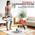 TDH Under Desk Elliptical Machine,Electric Leg Exerciser as Seen on Tv for Seniors Adults,Portable Quiet Pedal Exerciser While Sitting with 12 Adjustable Speed Auto&HR Mode for Home Office (White-PRO)