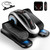 LVPIMAN Large Size Under Desk Elliptical Machine,Electric Leg Exerciser for Seniors,12 Adjustable Speeds&12 Modes with Remote Control,Elastic Rope,Manual&Auto Mode for Home Office