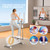 Elliptical Exercise Machine for Home,3-in-1Compact Training Machines with 16 Resistance Levels,14LB Flywheel,Low Impact Magnetic Cross Trainer,Quiet Portable Elliptical for Seniors&Small Spaces