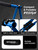 WITHGEAR Folding Push Up Bar Hawk Blue | Portable Outdoor Bar & Home Workout Equipment | Duralumin Metal Dip Bar & Pushup Handles | Dip Bars for Strength Training | Lightweight Metal Bar