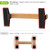 SELEWARE Wood Push-Up Bars Parallettes Anti-Slip Handstand Bars for Calisthenics, Fitness, Floor Workouts - Solid Wood Handle with Sturdy Metal Bracket, Supports to 600 lbs