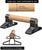 SELEWARE Wood Push up Bars Parallettes Bars Anti-Slip Handstand Bars for Calisthenics, Fitness, Floor Workouts Solid Wood with Sturdy Metal Bracket, Support 600 lbs 10 * 6.5 * 4 inch