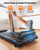 Acezoe Foldable Treadmill with 10% Incline, 2.5HP Walking Pad with Handle Bar, 300 lb Capacity Treadmills, Under Desk Treadmill with App & Bluetooth Speaker, 0.6-10MPH, LED, P10Pro Black Orange