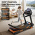 14% Treadmills for Home with Handle, 3 in 1 Portable Treadmill with Incline, Foldable Treadmill with Three Screen, 12 Preset Programs, 400LBS