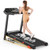 THERUN Incline Treadmill, Running Treadmills with Incline, Foldable Treadmills Heart Rate Sensors, 18″LED Display Manual Adjustment, 3.0HP Treadmill for Indoor Fitness Workouts, Black Red
