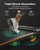 UREVO Strol 2E Smart 2-in-1 Folding Treadmill, Compact Walking Pad with Safety Handle, Plug and Play, Dual LED Display, Workout APP, Walking or Running for Home Office, Remote Included, Tangerine