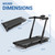Xterra Fitness WS300 WalkSlim Treadmill, Premium Compact Folding Smart Treadmill, No Assembly Required, Durable, Powerful Motor, 265lb. Weight Limit