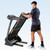 THERUN Incline Treadmill, Treadmills for Running and Walking, 300 lbs Weight Capacity Folding Treadmill with 0-15% Auto Incline, Wide Belt, 3.5 HP, App, Heart Rate, Carbon Black- Speaker